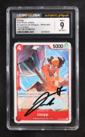 Jacob Romero Signed 2023 Usopp One Piece Card Game Kingdoms of Intrigue UC #OP04-003 (CGC 9 | Autograph Graded CGC 9) at PristineAuction.com