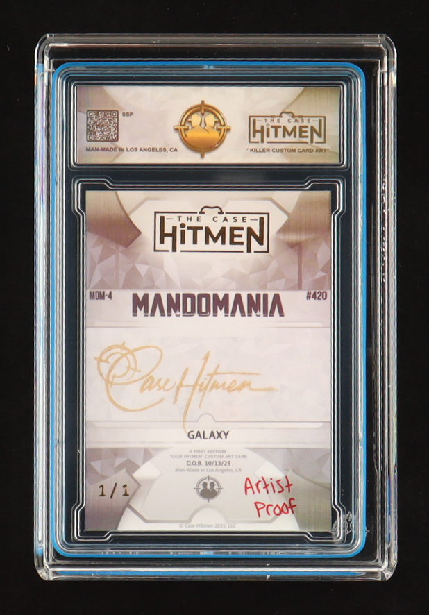 Mando Mania 2025 “Case Hitman” Custom Art Card Artist Proof #420 #1/1 at PristineAuction.com Mando Mania 2025 “Case Hitman” Custom Art Card Artist Proof #420 #1/1 at PristineAuction.com