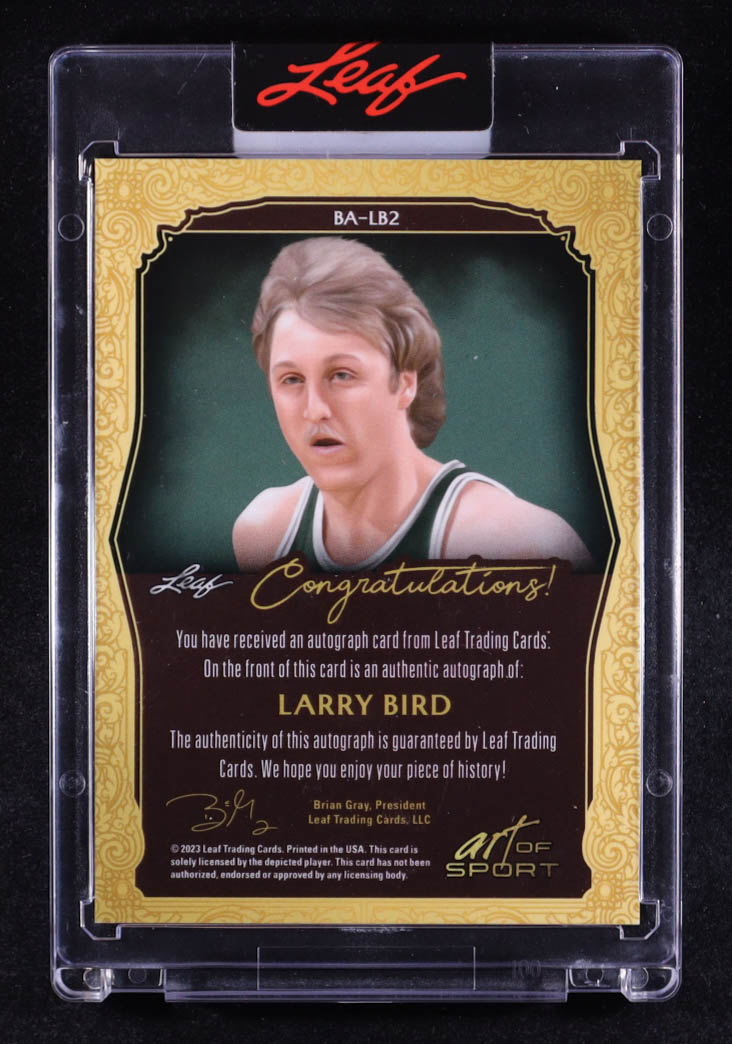 Larry Bird 2023 Leaf Art of Sport Autographs Platinum Spectrum Holofoil #BALB2 #2/4 at PristineAuction.com Larry Bird 2023 Leaf Art of Sport Autographs Platinum Spectrum Holofoil #BALB2 #2/4 at PristineAuction.com