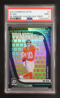 Bo Nix 2024 Donruss Optic Rookie Primary Colors Black Pandora #4 #12/25 RC (PSA 9) at PristineAuction.com