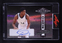 Giannis Antetokounmpo 2024 Leaf Electrum Avenue Autographs Spectrum Silver Holofoil #EAGA1 #3/3 at PristineAuction.com