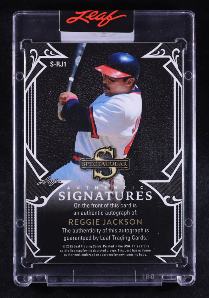 Reggie Jackson 2025 Leaf Spectacular Signatures Spectrum Silver Holofoil #SRJ1 #14/30 at PristineAuction.com Reggie Jackson 2025 Leaf Spectacular Signatures Spectrum Silver Holofoil #SRJ1 #14/30 at PristineAuction.com