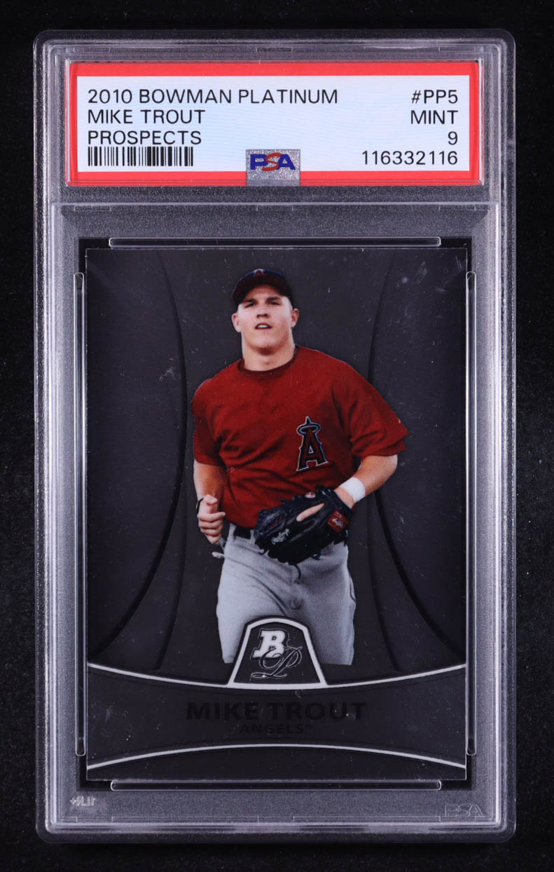 Mike Trout 2010 Bowman Platinum Prospects #PP5 RC (PSA 9) at PristineAuction.com Mike Trout 2010 Bowman Platinum Prospects #PP5 RC (PSA 9) at PristineAuction.com