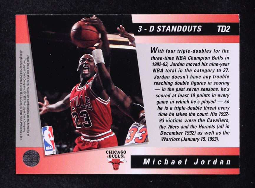 Michael Jordan 1993-94 Upper Deck Triple Double #TD2 at PristineAuction.com Michael Jordan 1993-94 Upper Deck Triple Double #TD2 at PristineAuction.com
