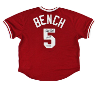 Johnny Bench Signed Reds Mitchell & Ness Authentic Jersey Inscribed "HOF 89" (Tristar) at PristineAuction.com