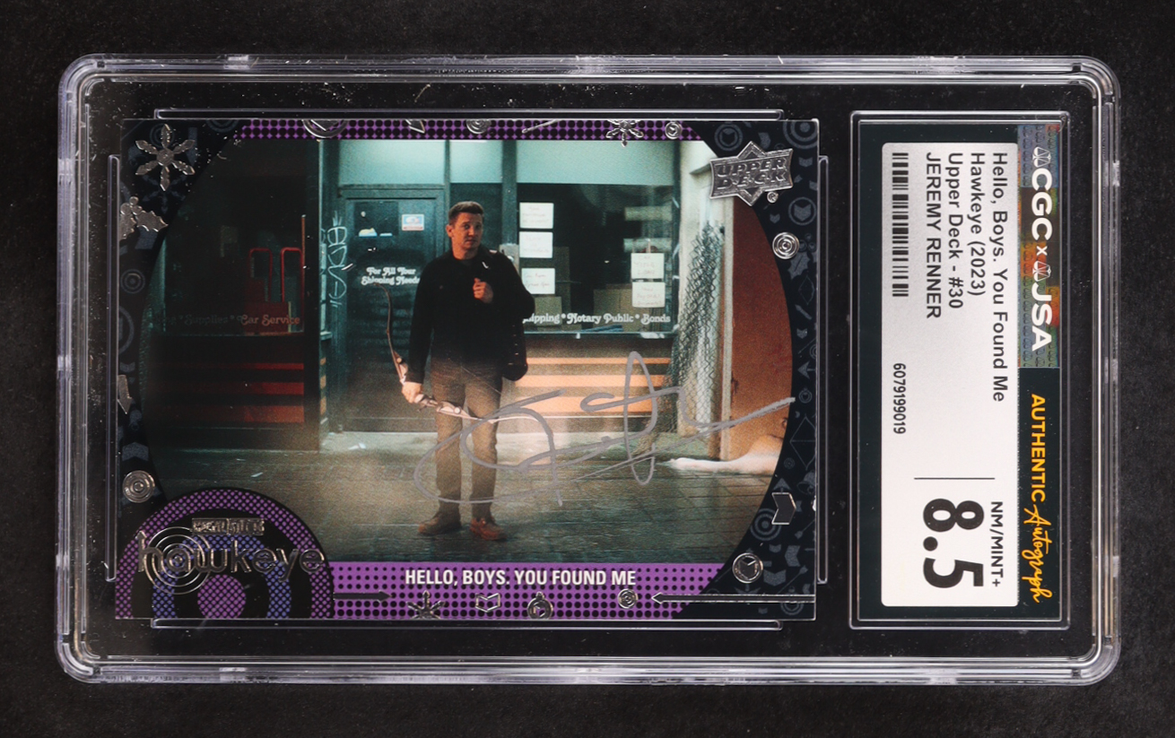 Hawkeye 2023 Upper Deck Hello, Boys You Found Me #30 (CGC 8.5) at PristineAuction.com Hawkeye 2023 Upper Deck Hello, Boys You Found Me #30 (CGC 8.5) at PristineAuction.com