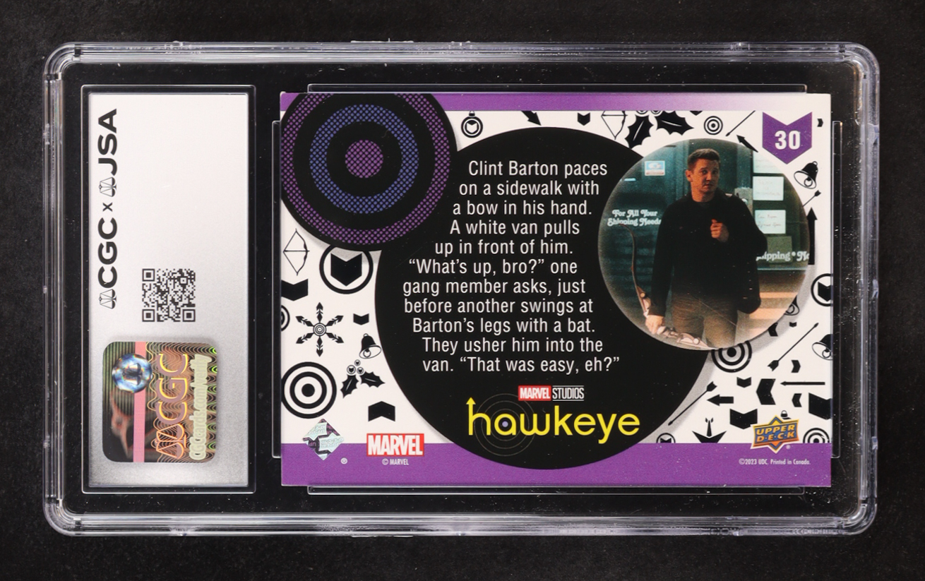Hawkeye 2023 Upper Deck Hello, Boys You Found Me #30 (CGC 8.5) at PristineAuction.com Hawkeye 2023 Upper Deck Hello, Boys You Found Me #30 (CGC 8.5) at PristineAuction.com