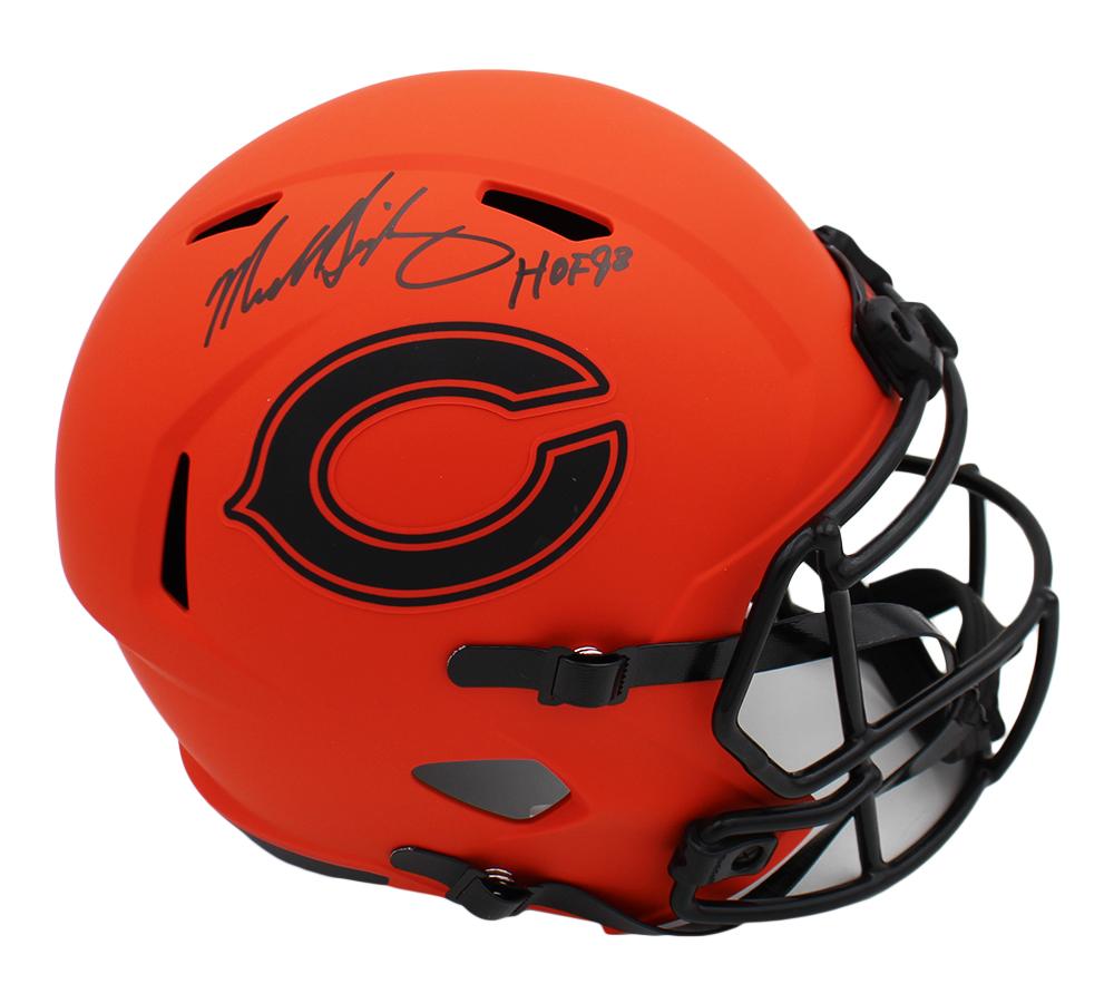 Mike Singletary Signed Bears Full-Size Rave Alternate Speed Helmet Inscribed "HOF 98" (JSA) at PristineAuction.com Mike Singletary Signed Bears Full-Size Rave Alternate Speed Helmet Inscribed "HOF 98" (JSA) at PristineAuction.com
