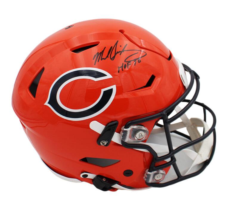 Mike Singletary Signed Bears Full-Size Authentic On-Field Alternate Speedflex Helmet Inscribed "HOF 98" (JSA) at PristineAuction.com Mike Singletary Signed Bears Full-Size Authentic On-Field Alternate Speedflex Helmet Inscribed "HOF 98" (JSA) at PristineAuction.com