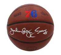 Julius "Dr. J" Erving Signed 76ers Logo NBA Basketball (Beckett) at PristineAuction.com