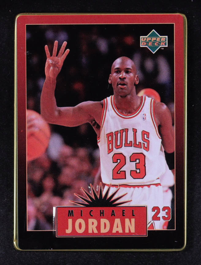 Michael Jordan 1996 Upper Deck Jordan Metal Red Black #5 at PristineAuction.com Michael Jordan 1996 Upper Deck Jordan Metal Red Black #5 at PristineAuction.com