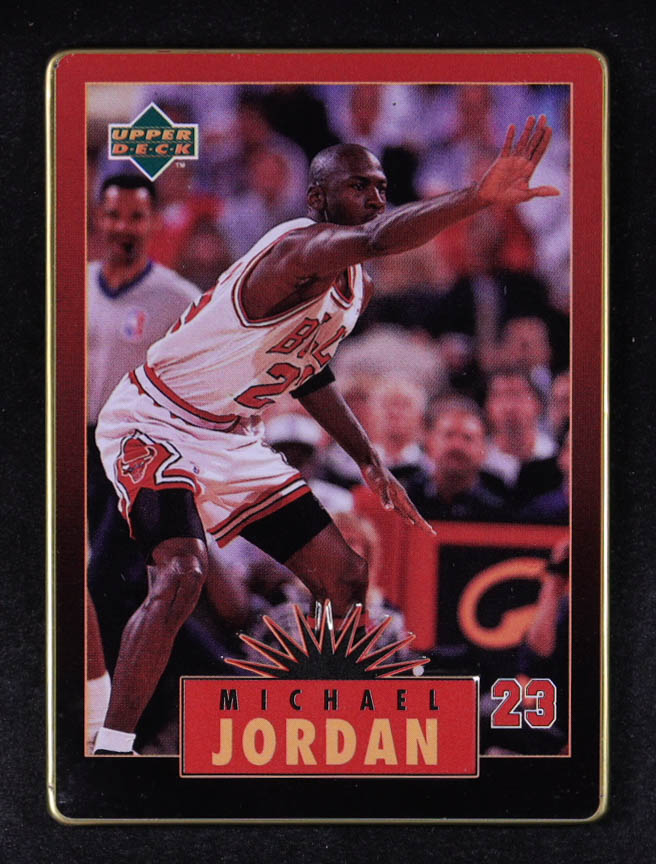 Michael Jordan 1996 Upper Deck Jordan Metal Red Black #4 at PristineAuction.com Michael Jordan 1996 Upper Deck Jordan Metal Red Black #4 at PristineAuction.com