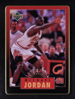 Michael Jordan 1996 Upper Deck Jordan Metal Red Black #4 at PristineAuction.com