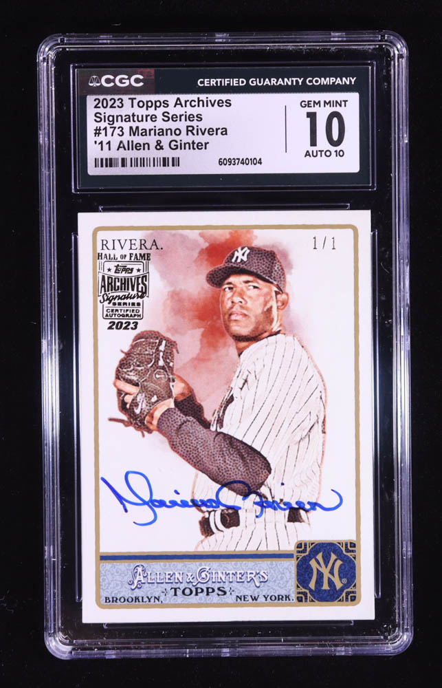 Mariano Rivera 2023 Topps Archives Signature Series Retired Mariano Rivera #TBD #1/1 (CGC 10 | Auto 10) at PristineAuction.com Mariano Rivera 2023 Topps Archives Signature Series Retired Mariano Rivera #TBD #1/1 (CGC 10 | Auto 10) at PristineAuction.com