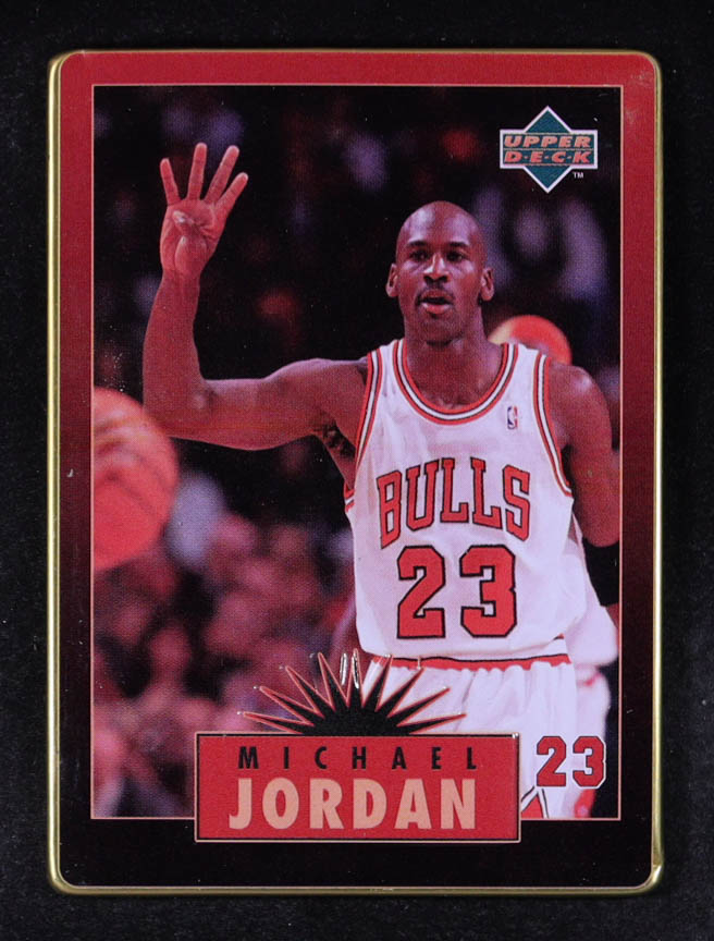 Michael Jordan 1996 Upper Deck Jordan Metal Red Black #5 at PristineAuction.com Michael Jordan 1996 Upper Deck Jordan Metal Red Black #5 at PristineAuction.com