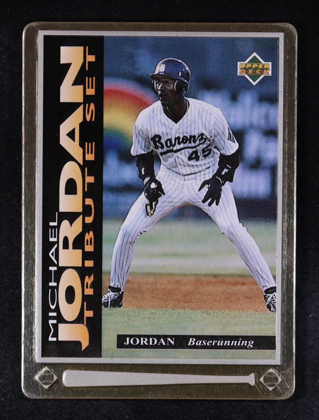 Michael Jordan 1995 Upper Deck Michael Jordan Tribute Set Metal #JT4 RC at PristineAuction.com Michael Jordan 1995 Upper Deck Michael Jordan Tribute Set Metal #JT4 RC at PristineAuction.com