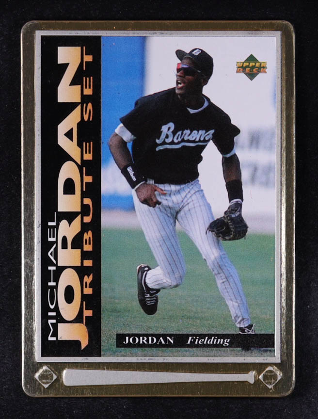 Michael Jordan 1995 Upper Deck Michael Jordan Tribute Set Metal #JT5 RC at PristineAuction.com Michael Jordan 1995 Upper Deck Michael Jordan Tribute Set Metal #JT5 RC at PristineAuction.com