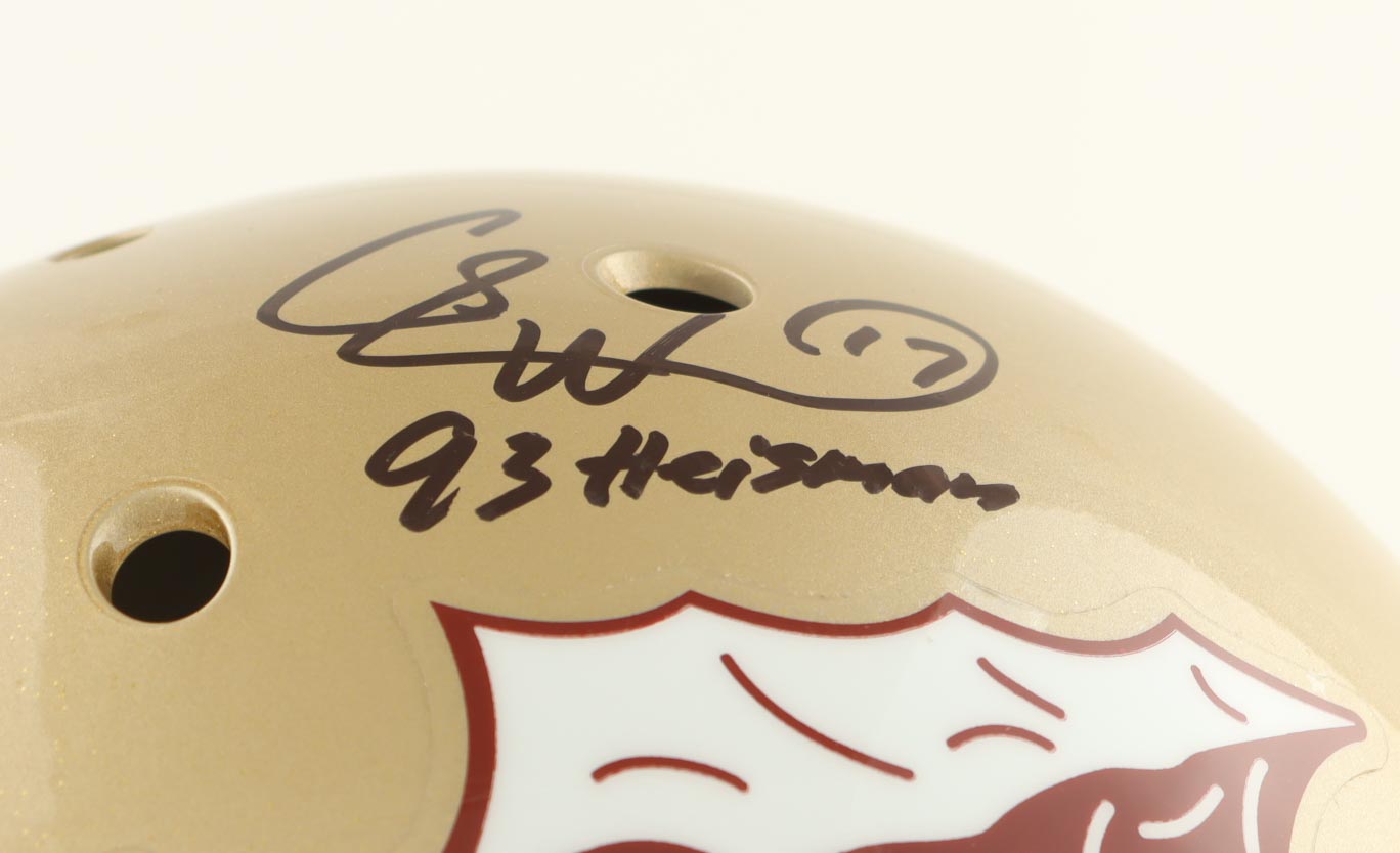 Charlie Ward Signed Florida State Seminoles Full-Size Helmet Inscribed "93 Heisman Champs" (Schwartz) at PristineAuction.com Charlie Ward Signed Florida State Seminoles Full-Size Helmet Inscribed "93 Heisman Champs" (Schwartz) at PristineAuction.com