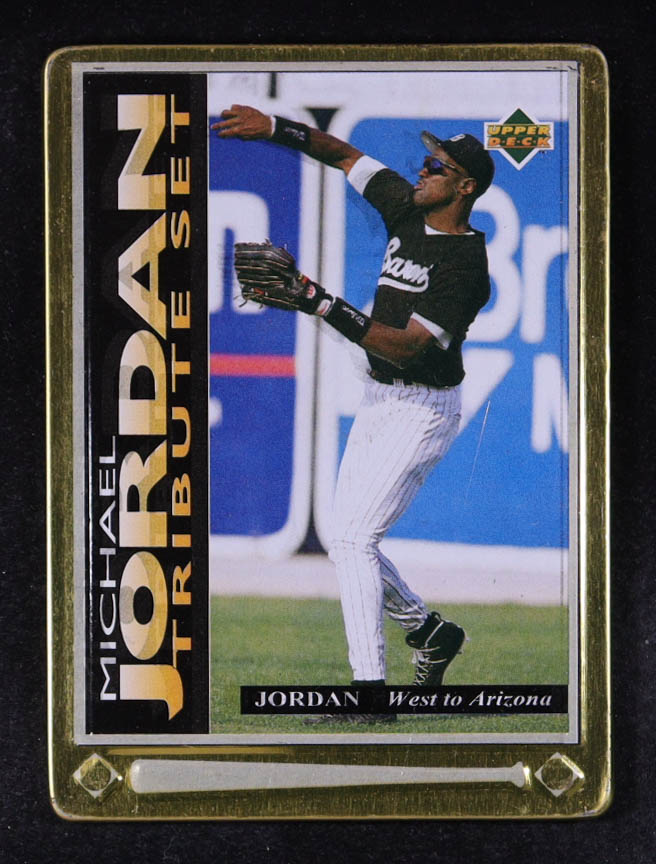 Michael Jordan 1995 Upper Deck Michael Jordan Tribute Set Metal #JT2 RC at PristineAuction.com Michael Jordan 1995 Upper Deck Michael Jordan Tribute Set Metal #JT2 RC at PristineAuction.com
