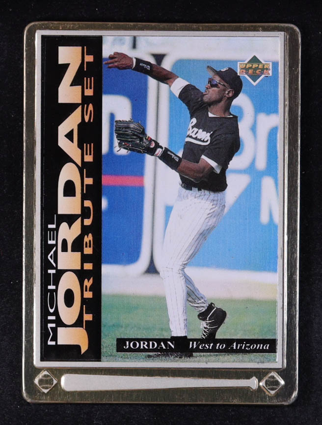 Michael Jordan 1995 Upper Deck Michael Jordan Tribute Set Metal #JT2 RC at PristineAuction.com Michael Jordan 1995 Upper Deck Michael Jordan Tribute Set Metal #JT2 RC at PristineAuction.com