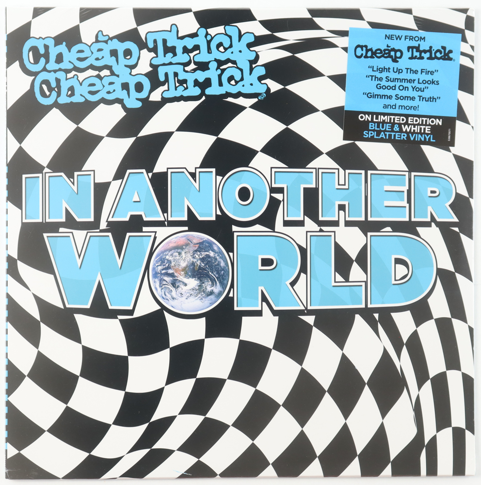 Cheap Trick Band-Signed 12x12 Album Insert with Factory Sealed "In Another World" Record Album (JSA) at PristineAuction.com Cheap Trick Band-Signed 12x12 Album Insert with Factory Sealed "In Another World" Record Album (JSA) at PristineAuction.com