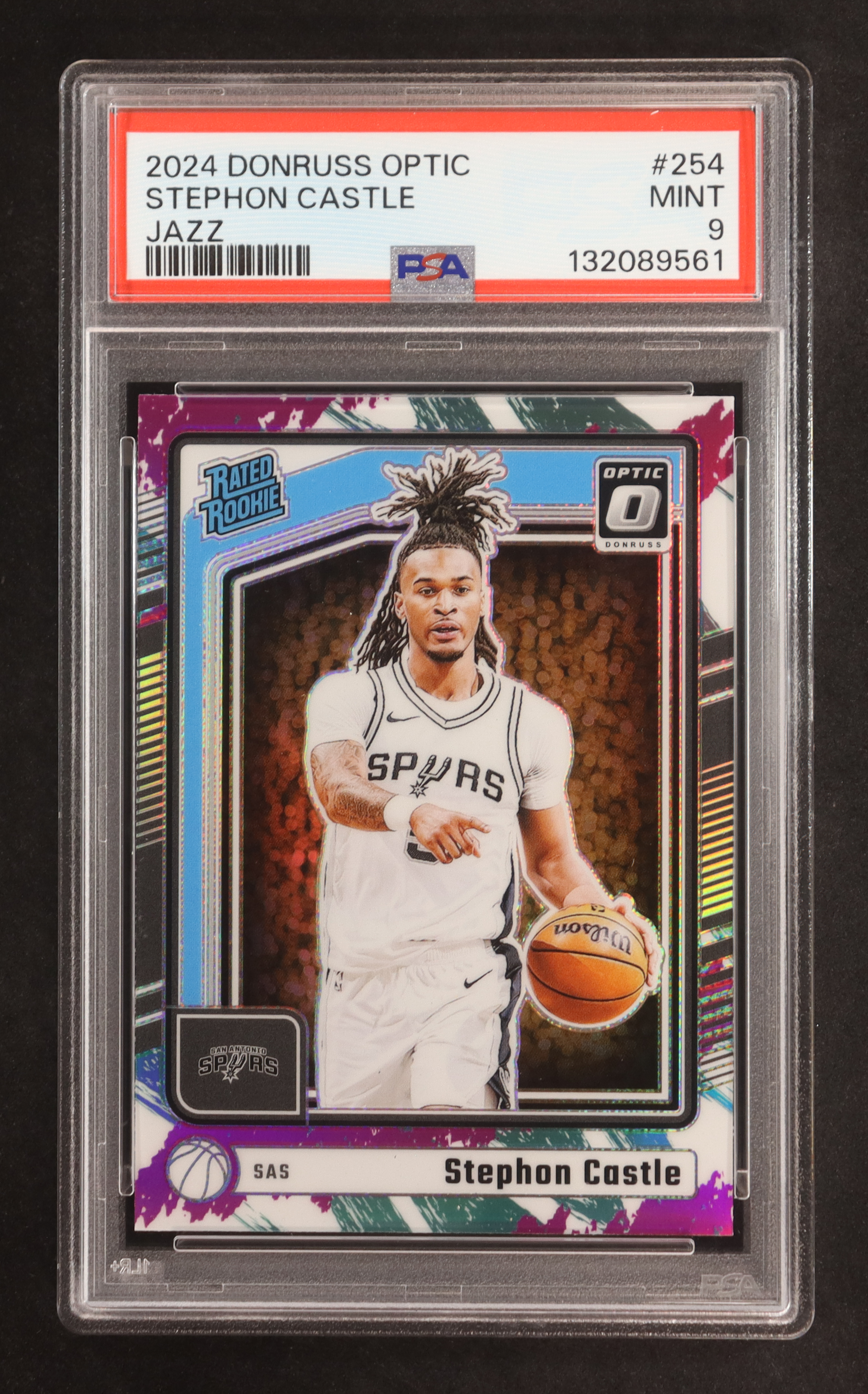 Stephon Castle 2024-25 Donruss Optic Jazz #254 RR (PSA 9) at PristineAuction.com Stephon Castle 2024-25 Donruss Optic Jazz #254 RR (PSA 9) at PristineAuction.com