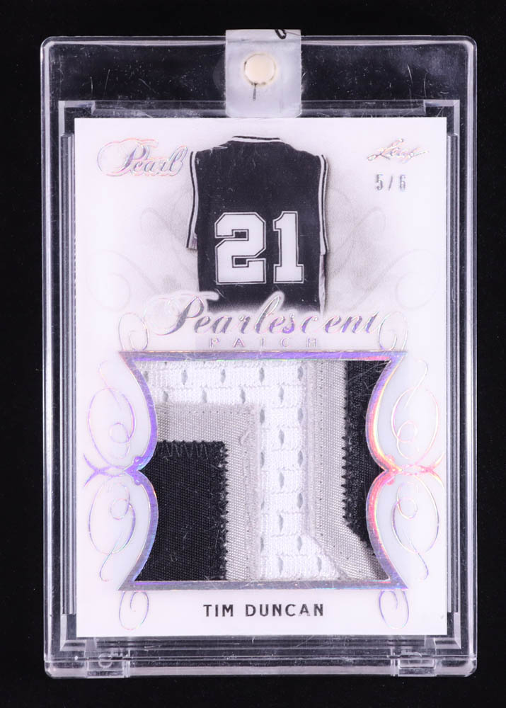 Tim Duncan 2018-19 Leaf Pearl Pearlescent Patches #PP29 #5/6 at PristineAuction.com Tim Duncan 2018-19 Leaf Pearl Pearlescent Patches #PP29 #5/6 at PristineAuction.com