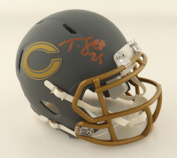Tyrique Stevenson Signed Bears Slate Alternate Speed Mini Helmet (JSA) at PristineAuction.com