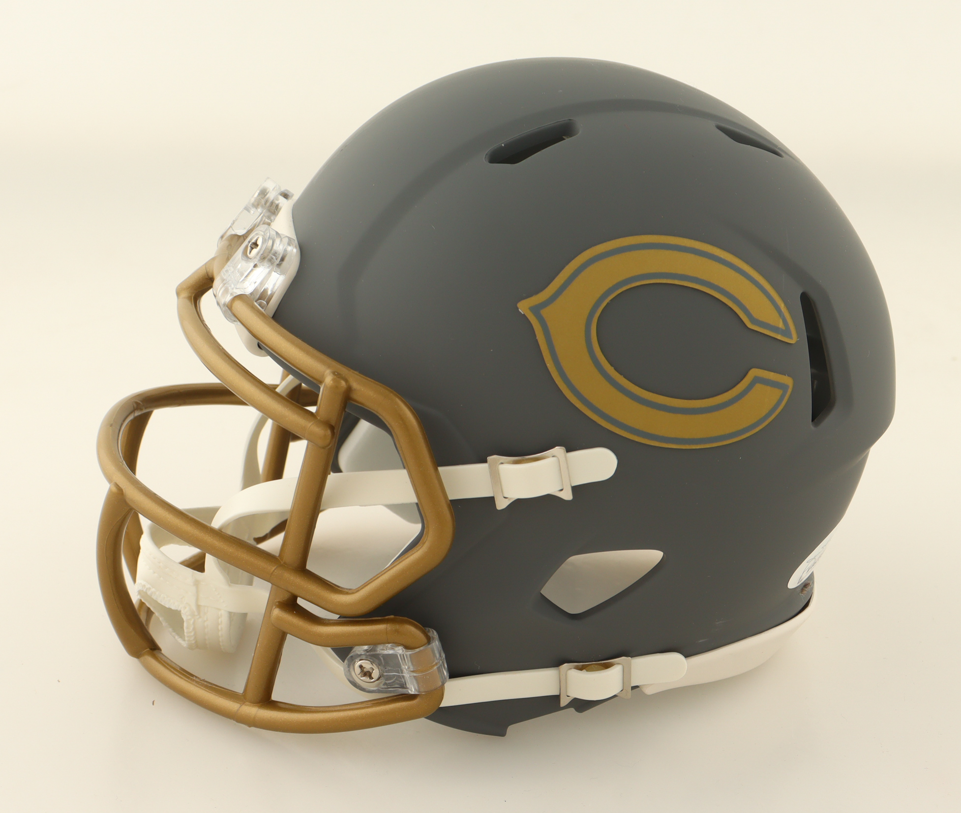 Tyrique Stevenson Signed Bears Slate Alternate Speed Mini Helmet (JSA) at PristineAuction.com Tyrique Stevenson Signed Bears Slate Alternate Speed Mini Helmet (JSA) at PristineAuction.com