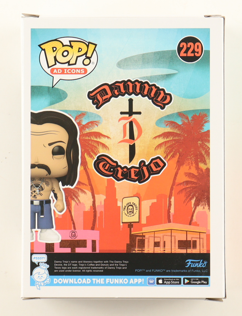 Danny Trejo Signed #229 Funko Pop! Vinyl Figure (Beckett) at PristineAuction.com Danny Trejo Signed #229 Funko Pop! Vinyl Figure (Beckett) at PristineAuction.com