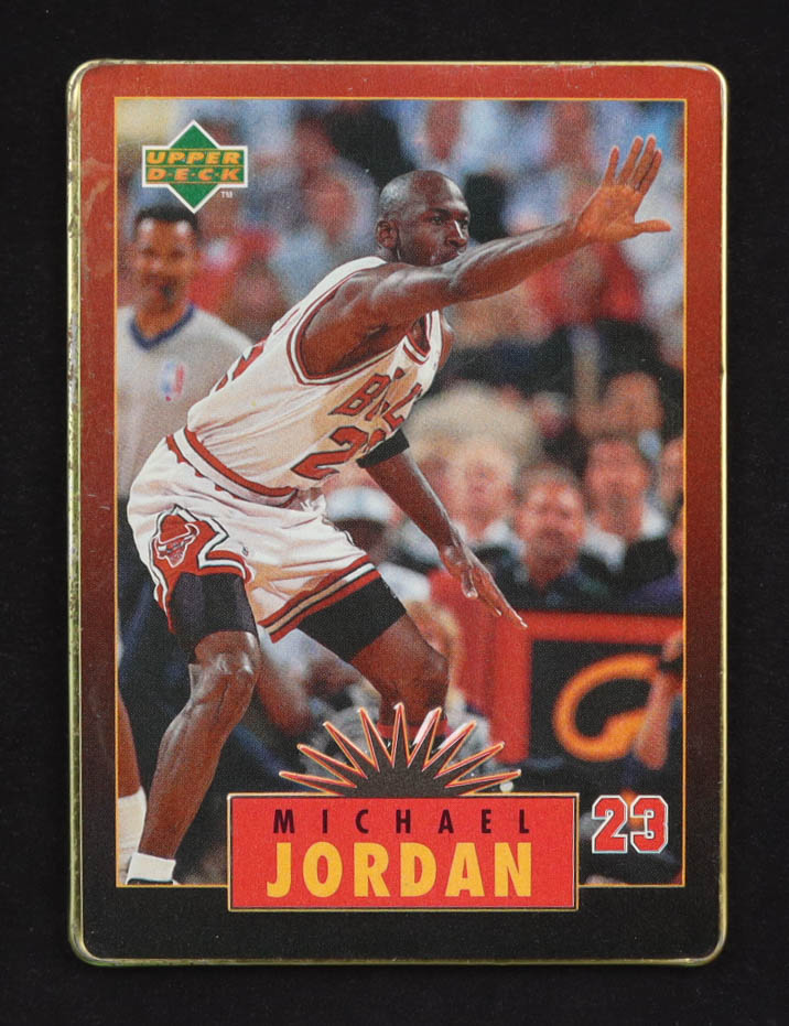 Michael Jordan 1996 Upper Deck Jordan Metal Red Black #4 at PristineAuction.com Michael Jordan 1996 Upper Deck Jordan Metal Red Black #4 at PristineAuction.com