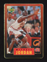 Michael Jordan 1996 Upper Deck Jordan Metal Red Black #4 at PristineAuction.com