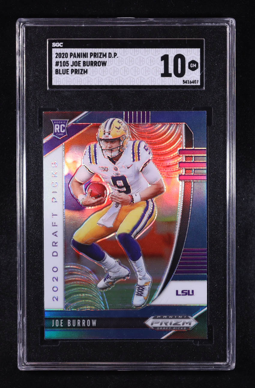 Joe Burrow 2020 Panini Prizm Draft Picks Prizms Blue #105 RC (SGC 10) at PristineAuction.com Joe Burrow 2020 Panini Prizm Draft Picks Prizms Blue #105 RC (SGC 10) at PristineAuction.com