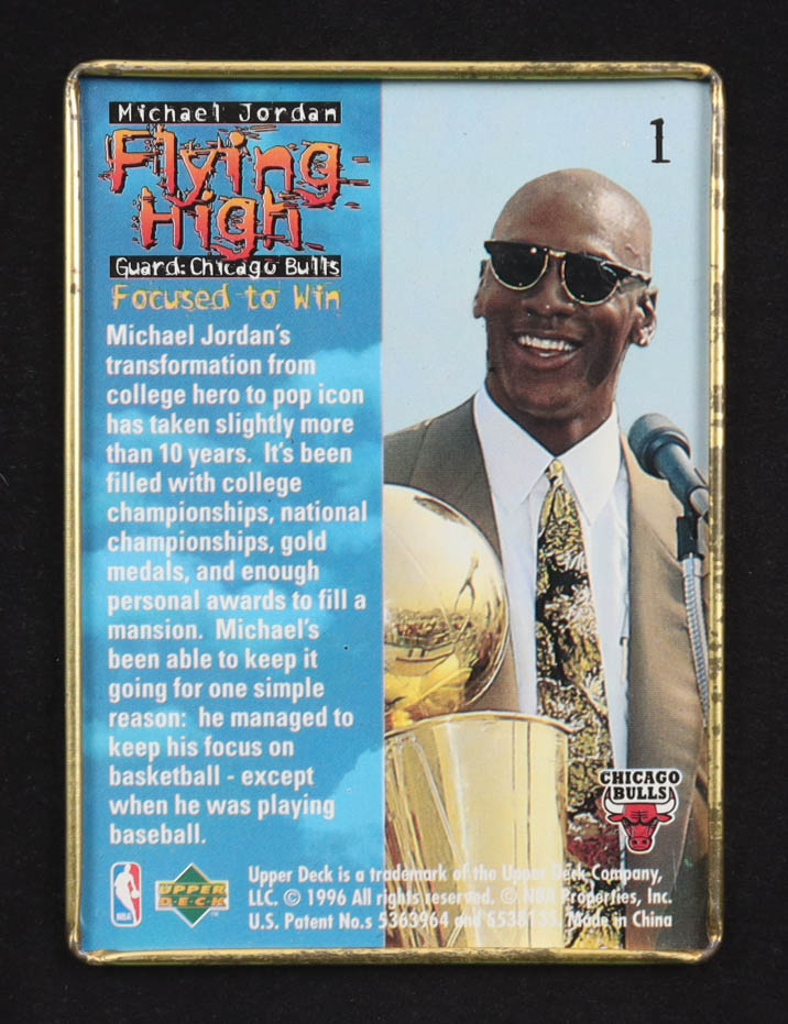 Michael Jordan 1996 Upper Deck Flying High Metal #1 at PristineAuction.com Michael Jordan 1996 Upper Deck Flying High Metal #1 at PristineAuction.com