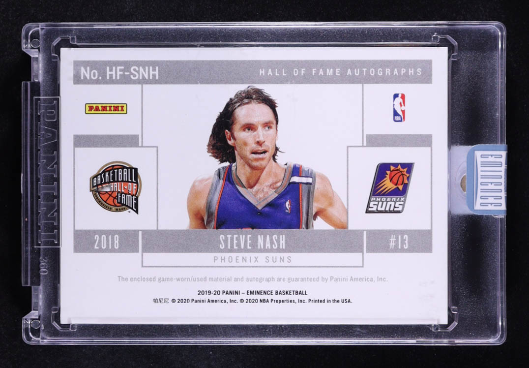 Steve Nash 2019-20 Panini Eminence HOF Patch Autographs #1 #02/10 at PristineAuction.com Steve Nash 2019-20 Panini Eminence HOF Patch Autographs #1 #02/10 at PristineAuction.com