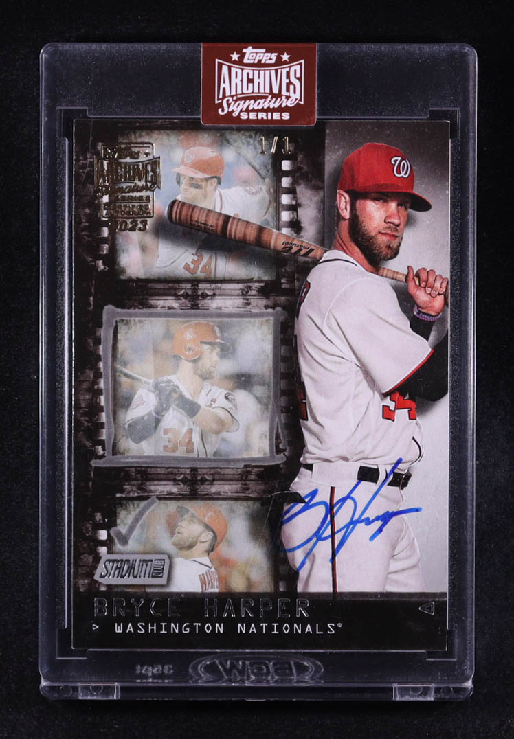Bryce Harper 2023 Topps Archives Signature Series / '16 Stadium Club Contact Sheet #CS1 #1/1 at PristineAuction.com Bryce Harper 2023 Topps Archives Signature Series / '16 Stadium Club Contact Sheet #CS1 #1/1 at PristineAuction.com