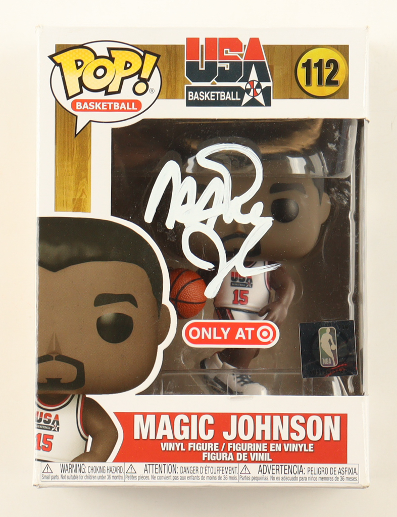 Magic Johnson Signed USA Basketball #112 Funko Pop! Vinyl Figure (Beckett) at PristineAuction.com Magic Johnson Signed USA Basketball #112 Funko Pop! Vinyl Figure (Beckett) at PristineAuction.com