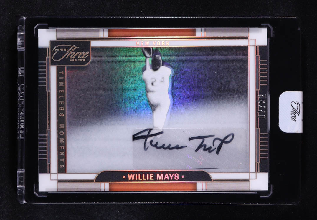 Willie Mays 2024 Panini Three and Two Timeless Moments Signatures #7 #02/32 at PristineAuction.com Willie Mays 2024 Panini Three and Two Timeless Moments Signatures #7 #02/32 at PristineAuction.com