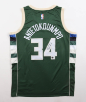 Giannis Antetokounmpo Signed Bucks Nike Authentic Jersey (Beckett) at PristineAuction.com