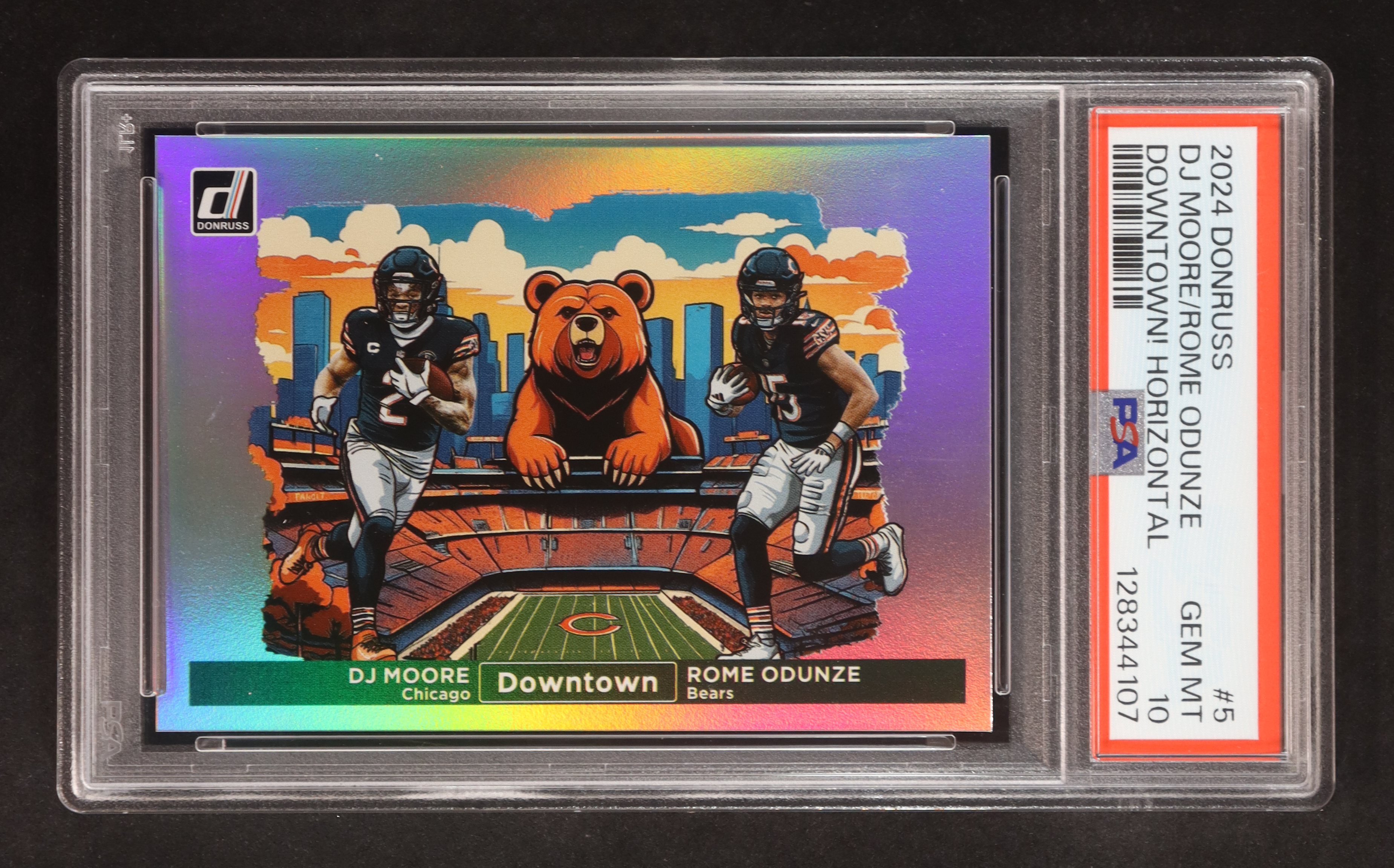 D.J. Moore / Rome Odunze 2024 Donruss Horizontal Downtown #5 (PSA 10) at PristineAuction.com D.J. Moore / Rome Odunze 2024 Donruss Horizontal Downtown #5 (PSA 10) at PristineAuction.com