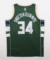 Giannis Antetokounmpo Signed Bucks Nike Authentic Jersey (Beckett) at PristineAuction.com