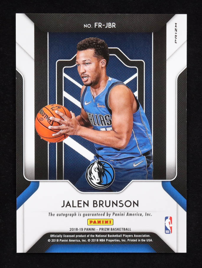 Jalen Brunson 2018-19 Panini Prizm Fast Break Rookie Autographs #39 RC at PristineAuction.com Jalen Brunson 2018-19 Panini Prizm Fast Break Rookie Autographs #39 RC at PristineAuction.com