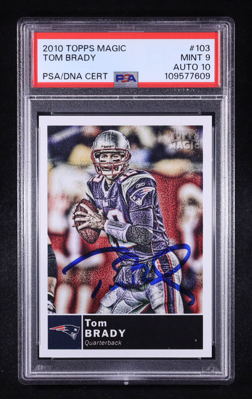 Tom Brady Signed 2010 Topps Magic #103 SP (PSA 9 | Auto 10) at PristineAuction.com Tom Brady Signed 2010 Topps Magic #103 SP (PSA 9 | Auto 10) at PristineAuction.com