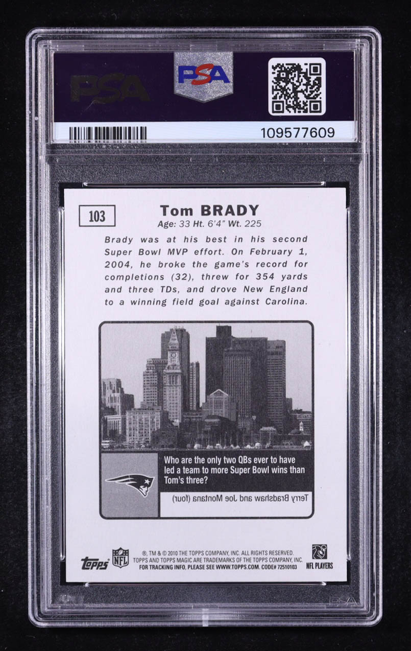 Tom Brady Signed 2010 Topps Magic #103 SP (PSA 9 | Auto 10) at PristineAuction.com Tom Brady Signed 2010 Topps Magic #103 SP (PSA 9 | Auto 10) at PristineAuction.com