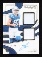 Laiatu Latu 2024 Immaculate Collection Immaculate Signature Patches Rookie #25 RC #30/99 at PristineAuction.com