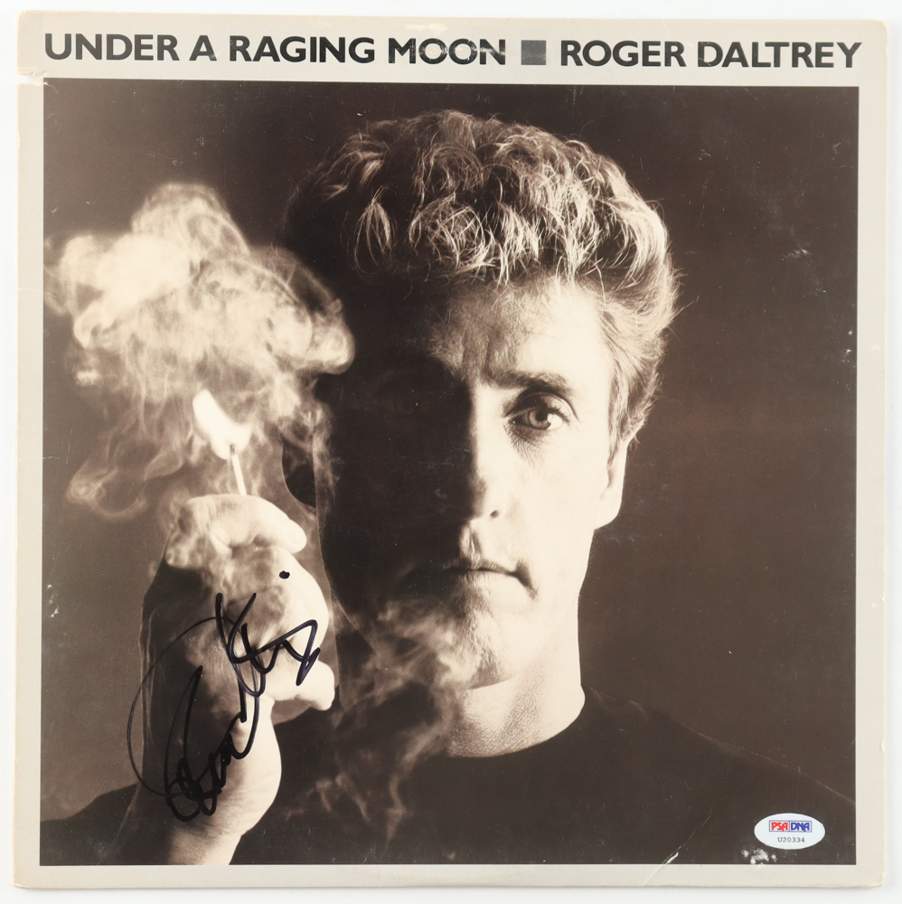 Roger Daltrey Signed "Under A Raging Moon" 12x12 Album Cover (PSA) at PristineAuction.com Roger Daltrey Signed "Under A Raging Moon" 12x12 Album Cover (PSA) at PristineAuction.com