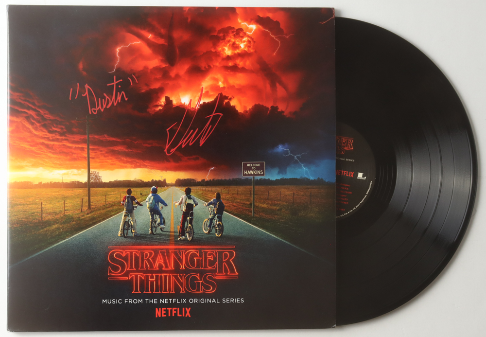 Gaten Matarazzo Signed "Stranger Things" Soundtrack Vinyl Album Inscribed "Dustin" (Beckett) at PristineAuction.com Gaten Matarazzo Signed "Stranger Things" Soundtrack Vinyl Album Inscribed "Dustin" (Beckett) at PristineAuction.com
