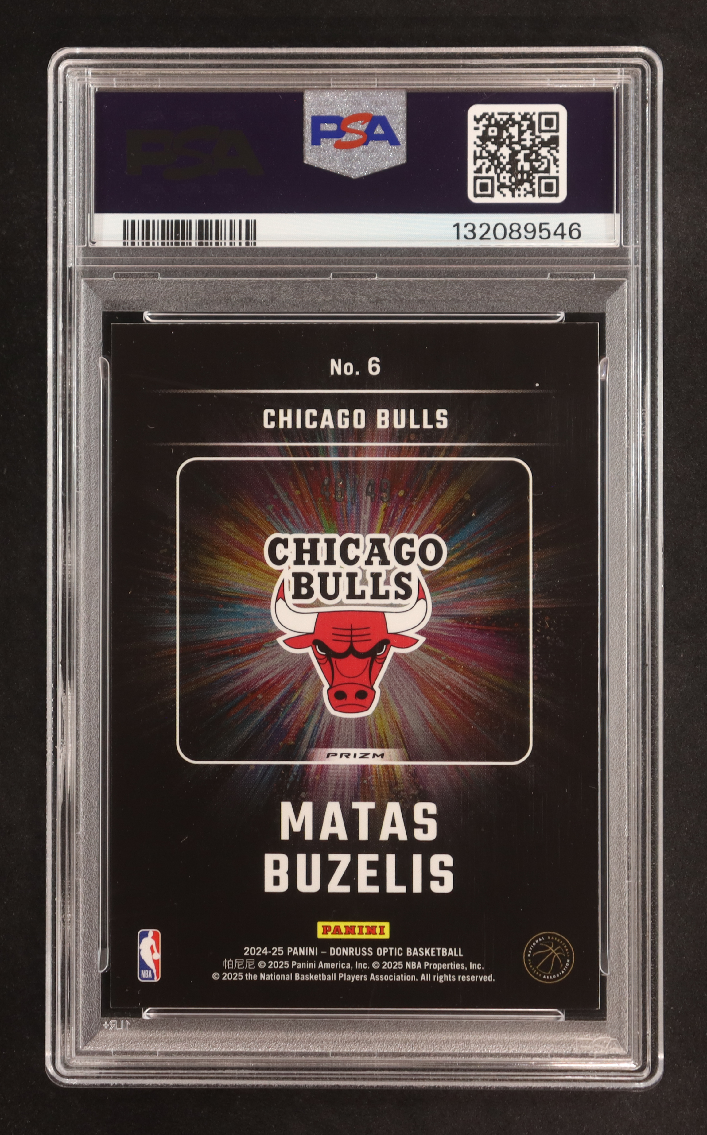 Matas Buzelis 2024-25 Donruss Optic Lights Out Blue #6 #46/49 RC (PSA 10) at PristineAuction.com Matas Buzelis 2024-25 Donruss Optic Lights Out Blue #6 #46/49 RC (PSA 10) at PristineAuction.com