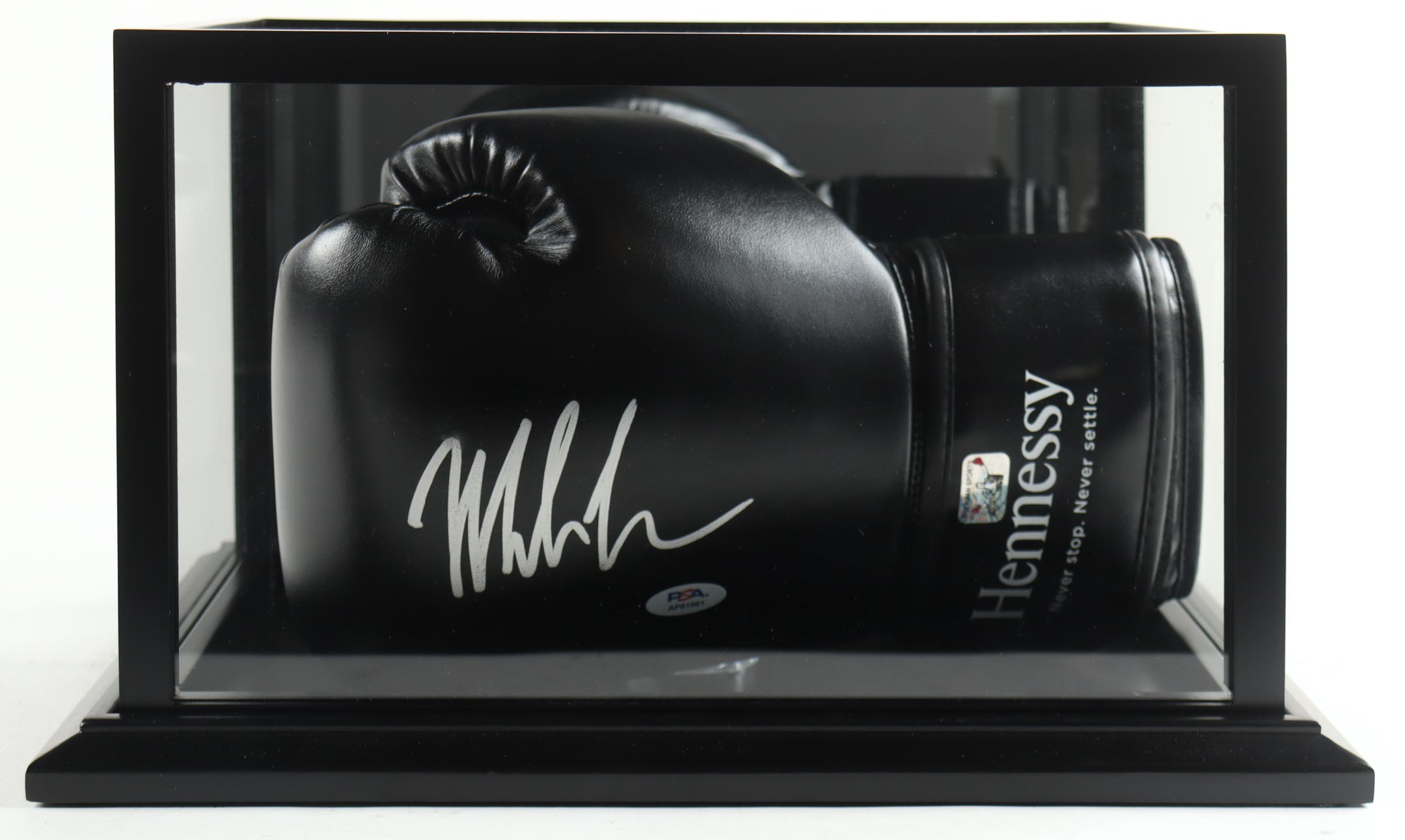 Mike Tyson Signed Hennessy Model Boxing Glove with Display Case (PSA & Tyson) at PristineAuction.com Mike Tyson Signed Hennessy Model Boxing Glove with Display Case (PSA & Tyson) at PristineAuction.com