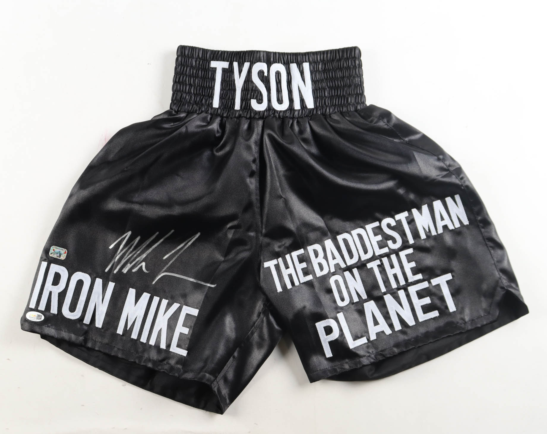 Mike Tyson Signed Boxing Trunks (Tyson & JSA) at PristineAuction.com Mike Tyson Signed Boxing Trunks (Tyson & JSA) at PristineAuction.com